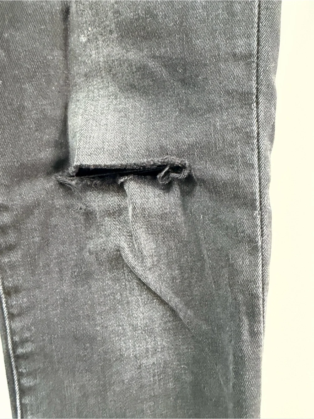J.Crew Mercantile distressed faded black stretch high rise skinny jeans 26